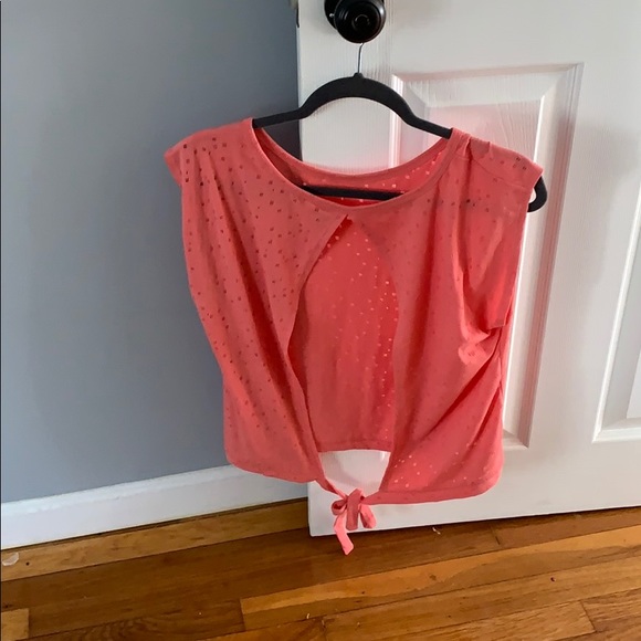 Zella Open back tank top in salmon color - Picture 3 of 5